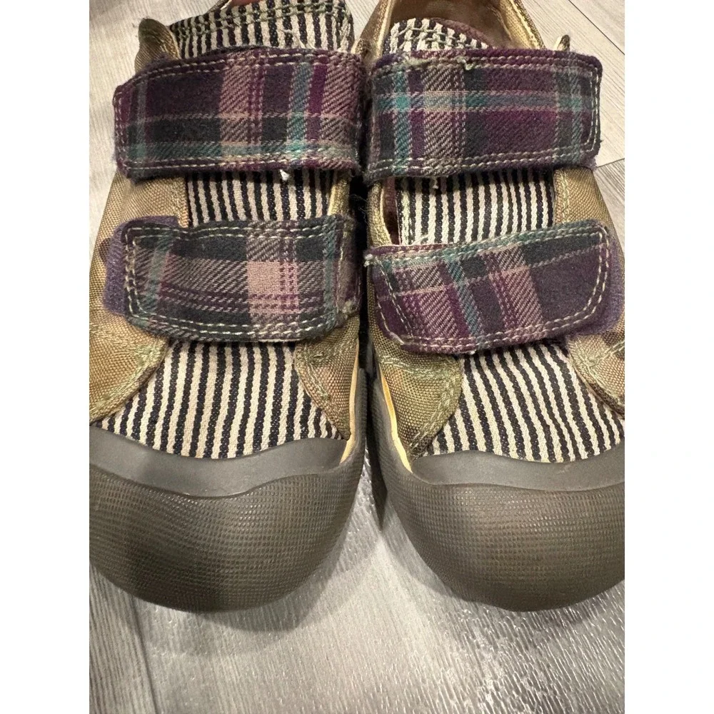 Keen Mixed Print Camo Plaid Striped Canvas Sneakers Shoes 53026-CAMO Womens 6.5